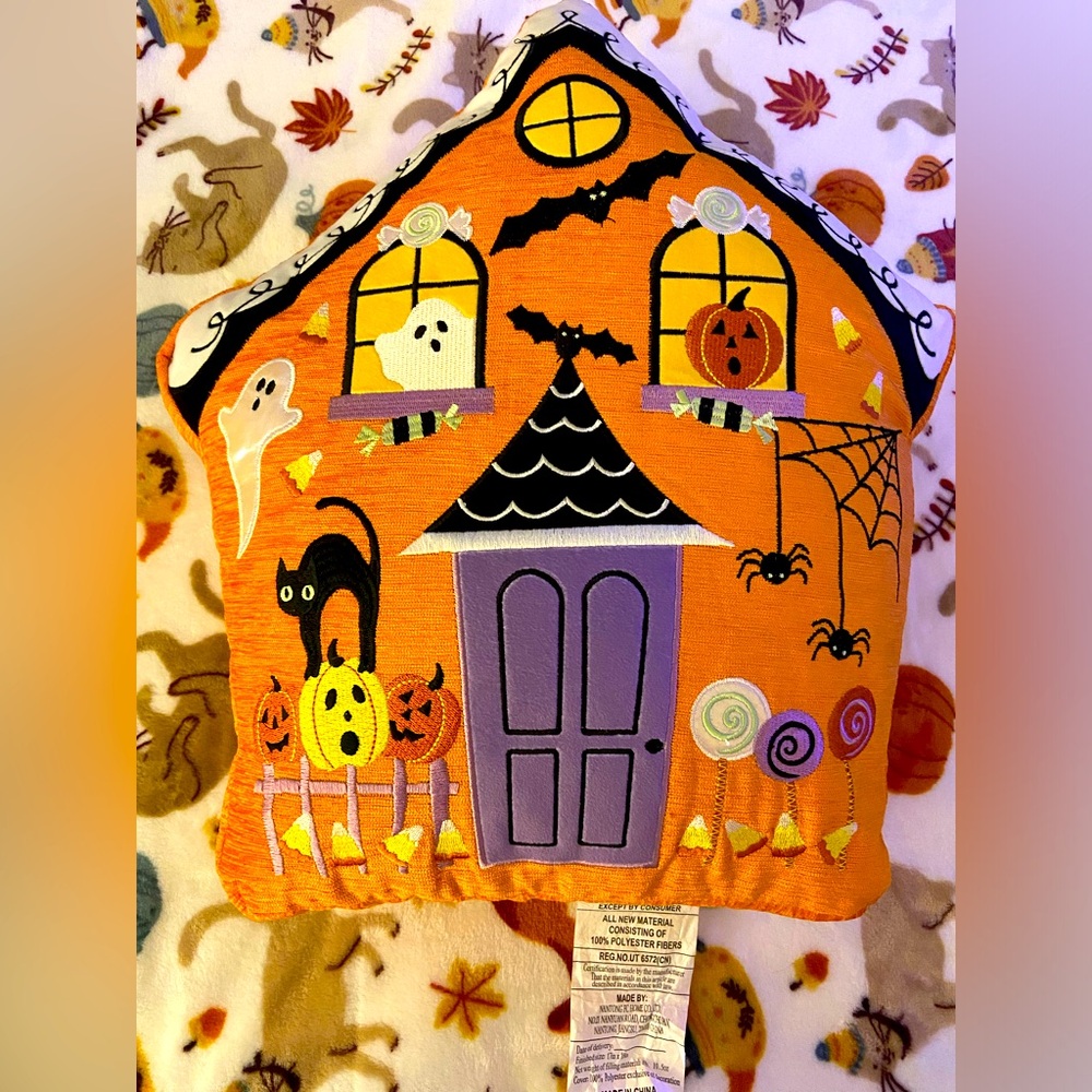 Isaac mizrahi Halloween throw pillow NWOT